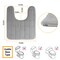 U Shaped Bathroom Rugs Contour Non-slip Toilet Mat Absorbent Cozy Velvet Floor Mat 23.62 x 19.69in